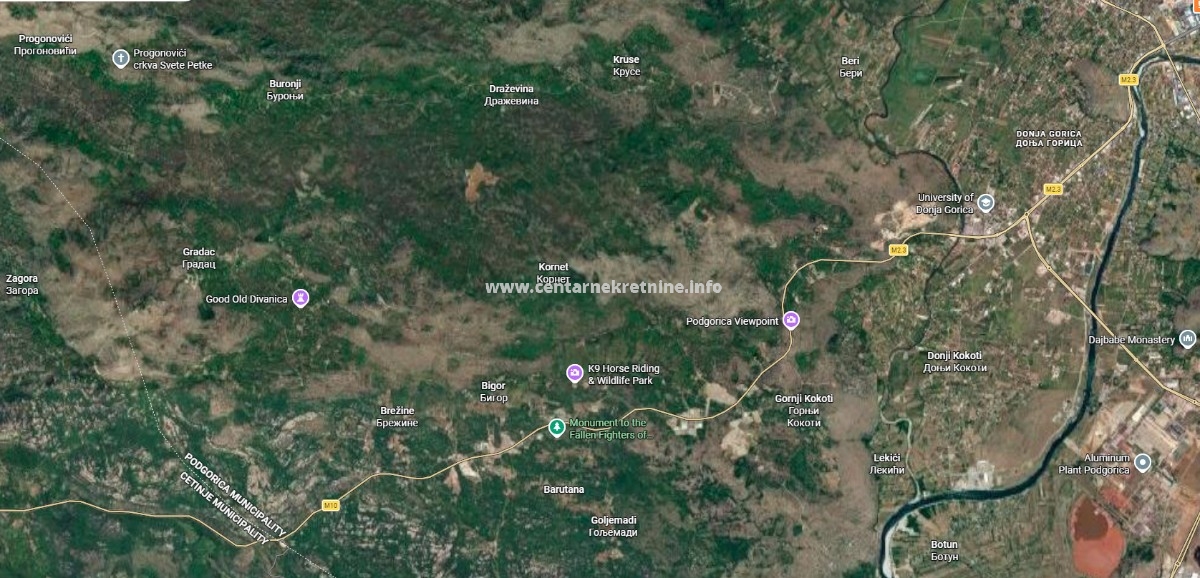Prodaja, zemljište 3.350m2, Kornet, Podgorica